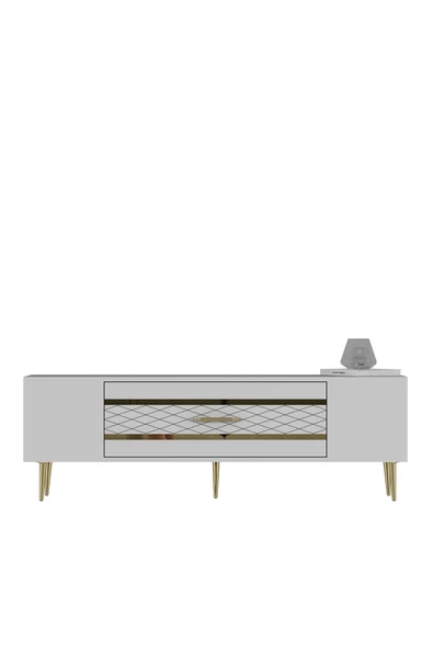 cantek DEKOLP2CT TV SEHPASI BEYAZ-ALTIN - 3