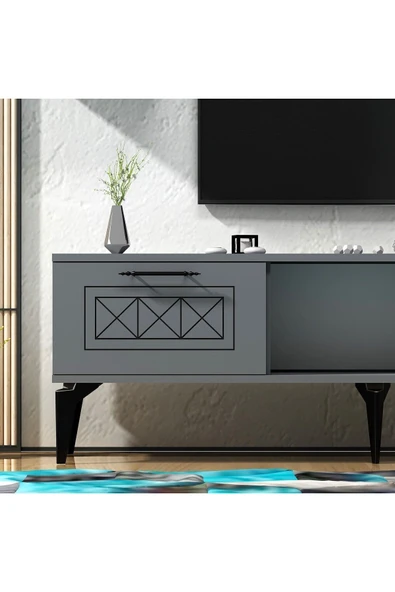 cantek dizayn SHUMENN TV SEHPASI (ALT MODÜL) ANTRASİT-ANTRASİT - 4