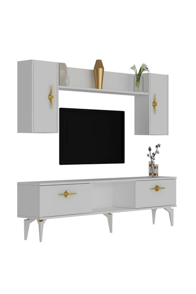 cantek dizayn ZENNİT TV ÜNİTESİ TAKIMI BEYAZ-BEYAZ - 4