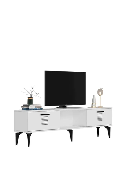 cantek dizayn ASSİMO TV SEHPASI (ALT MODÜL) BEYAZ-BEYAZ - Resim 6