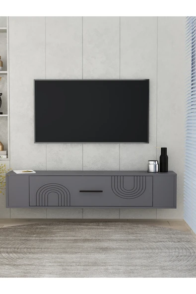 cantek dizayn RESTOL2CT DUVARA MONTAJ TV SEHPASI ANTRASİT-ANTRASİT ürün görseli