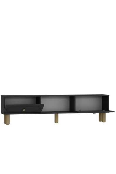 cantek dizayn POLENCT BOHEM KONSOL (KB150), BOHEM TV SEHPASI 2 Lİ SALON TAKIMI ANTRASİT-ANTRASİT - 3