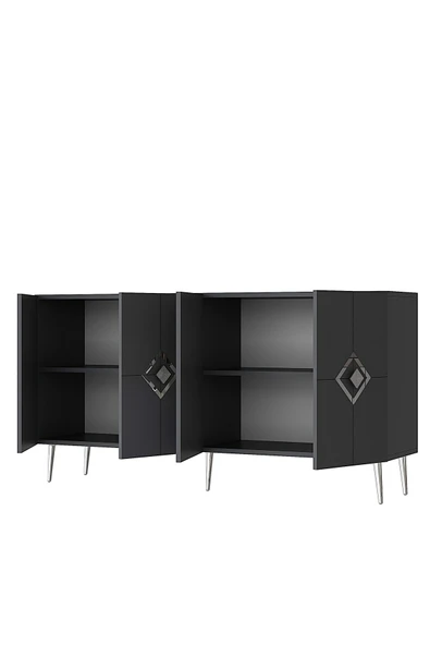 cantek dizayn ROBBERCT (KB150)  KONSOL ANTRASİT-GÜMÜŞ - 5