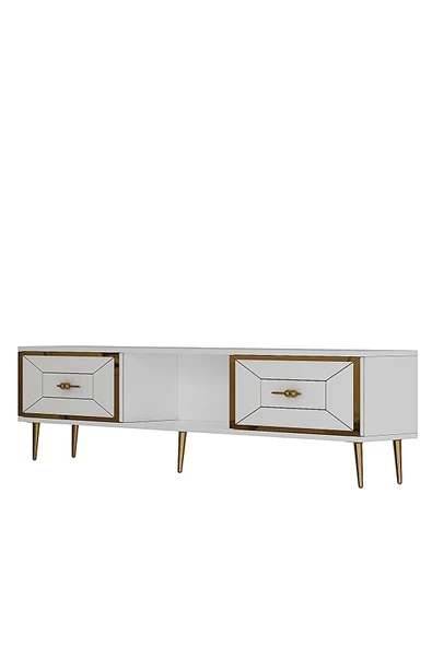 cantek dizayn ARNOCT TV SEHPASI BEYAZ-ALTIN - Resim 4