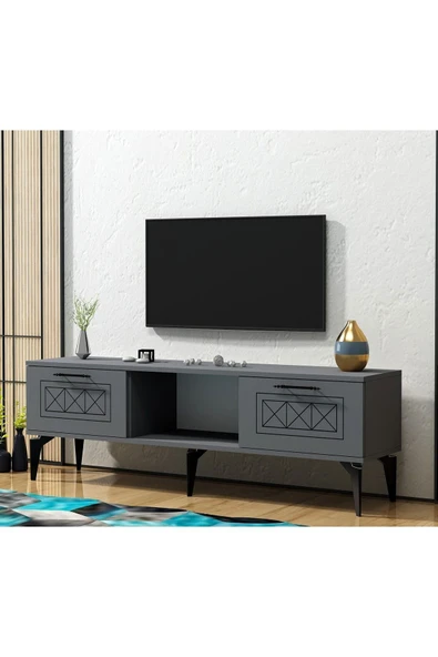 cantek dizayn SHUMENN TV SEHPASI (ALT MODÜL) ANTRASİT-ANTRASİT - 3