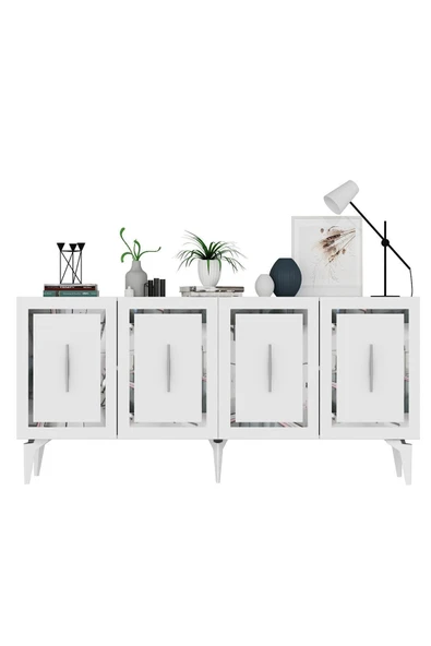 cantek dizayn VANESSA KONSOL BEYAZ-GÜMÜŞ - Resim 7