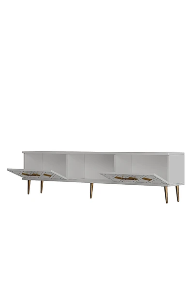 cantek dizayn DOMECT TV SEHPASI BEYAZ-ALTIN - Resim 5