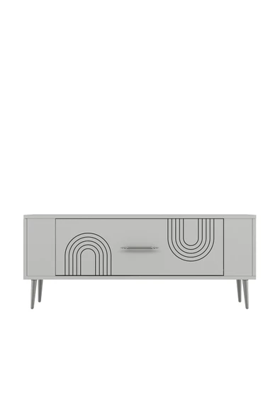 cantek dizayn RETROL2CT TV SEHPASI BEYAZ-GÜMÜŞ - 3