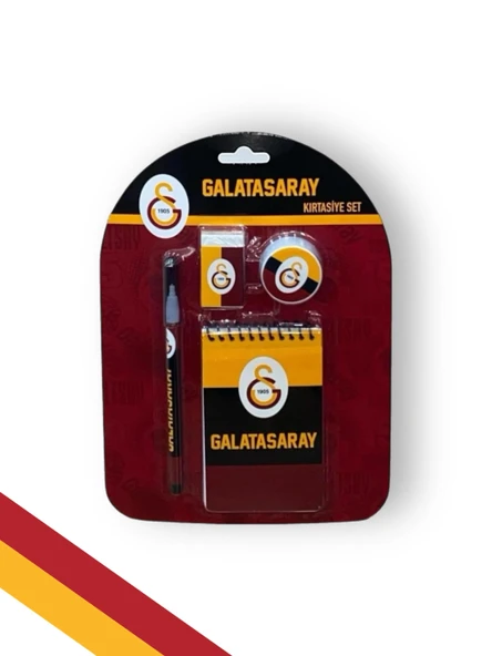 Galatasaray Taraftar 4 bölmeli Aslan Figürlü Beslenme Kutusu 500 Ml Matara Kırtasiye Seti - 4
