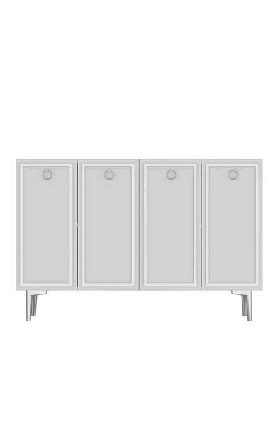 cantek dizayn WOLLYCT (KM120) KONSOL,ÇOK AMAÇLI DOLAP BEYAZ-GÜMÜŞ - 3