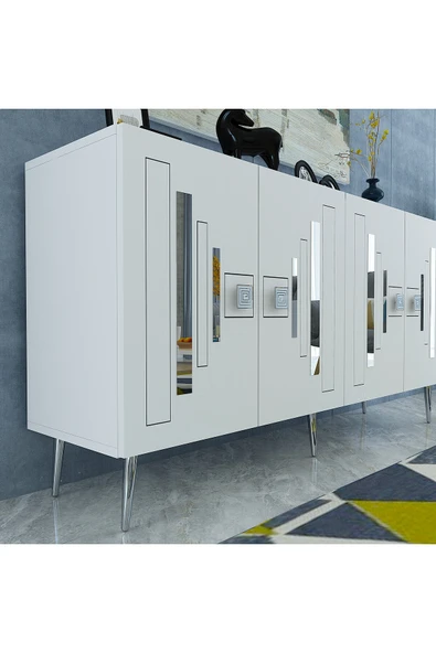 cantek dizayn SEDUNACT (KB150) KONSOL BEYAZ-GÜMÜŞ - Resim 3