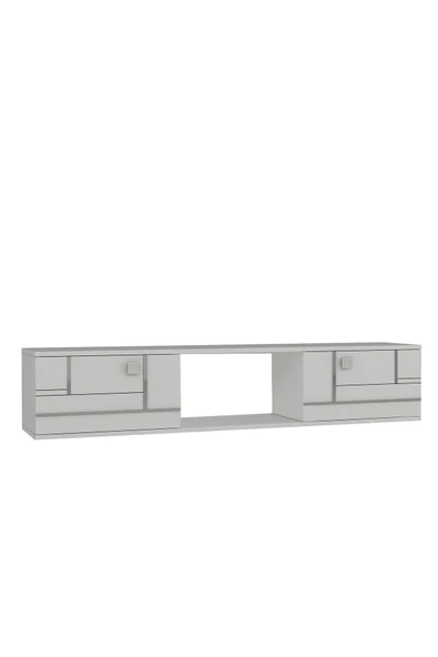 cantek dizayn AREDAMCT DUVARA MONTAJ TV SEHPASI BEYAZ-GÜMÜŞ - Resim 4