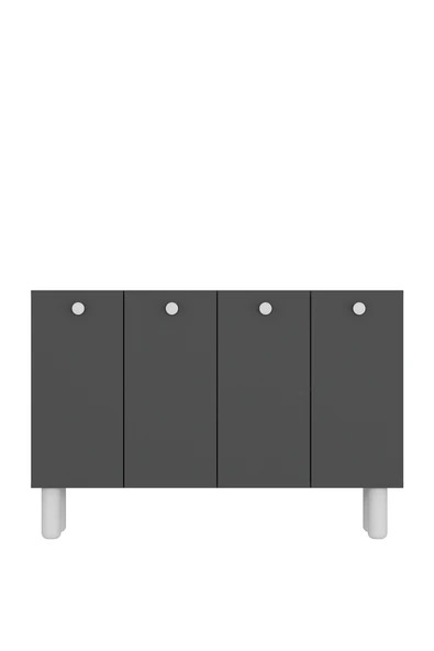 cantek dizayn İLAYCT BOHEM OFİS EVRAK DOLABI ANTRASİT-ANTRASİT-BEYAZ - 2