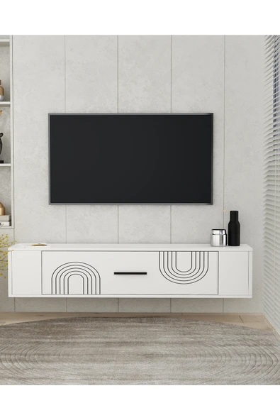 cantek dizayn RESTOL2CT DUVARA MONTAJ TV SEHPASI BEYAZ-BEYAZ ürün görseli