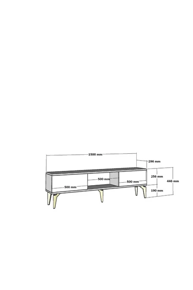 cantek dizayn ARRONA TV SEHPASI (ALT MODÜL) ŞÖMİNELİ BEYAZ-BEYAZ - Resim 6