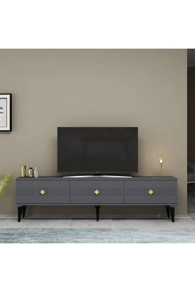 cantek dizayn MİDAS TV STAND (ALT MODÜL) ANTRASİT-ALTIN ürün görseli