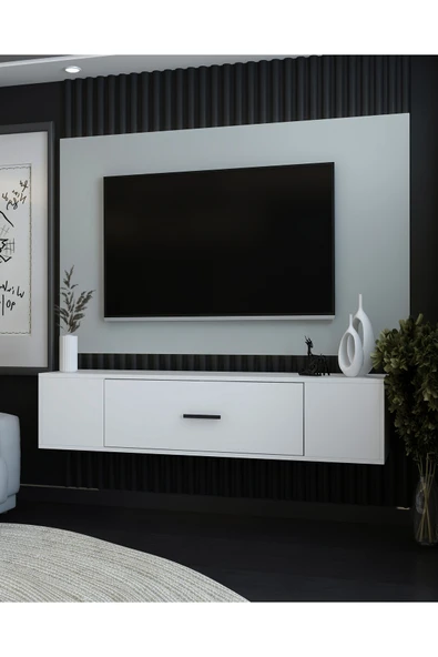 cantek dizayn KODAKSCT DUVARA MONTAJ TV SEHPASI BEYAZ-BEYAZ - Resim 2