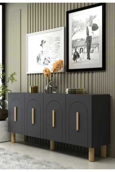 cantek dizayn YOSUNCT (KB150) BOHEM KONSOL ANTRASİT-ANTRASİT-SAFİR KULP - Resim 3