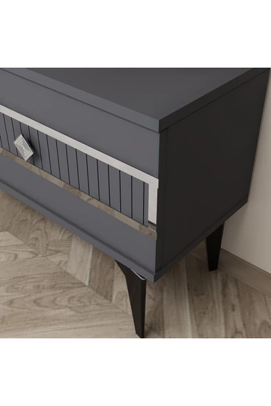 cantek dizayn NOVA TV SEHPASI (ALT MODÜL) ANTRASİT-GÜMÜŞ - Resim 3