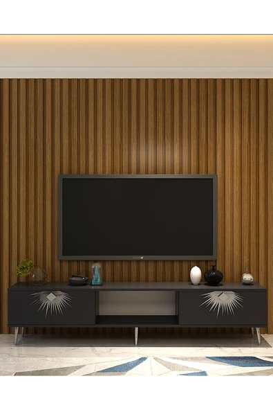 cantek dizayn NİDACT TV SEHPASI ANTRASİT-GÜMÜŞ ürün görseli