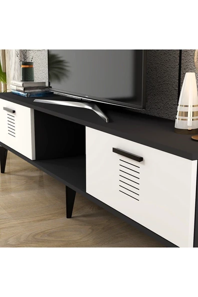 cantek dizayn ASSİMO TV SEHPASI (ALT MODÜL) ANTRASİT-BEYAZ ürün görseli