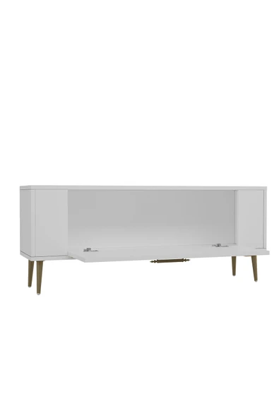 cantek dizayn RETROLP2CT TV  SEHPASI BEYAZ-ALTIN - Resim 6