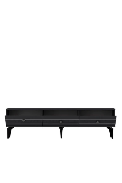 cantek dizayn LENORA TV SEHPASI (alt modül) ve KONSOL 2'Lİ SALON TAKIMI ANTRASİT-GÜMÜŞ - Resim 6