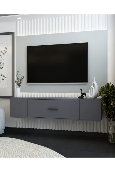 cantek dizayn KODAKSCT DUVARA MONTAJ TV SEHPASI ANTRASİT-ANTRASİT - 2