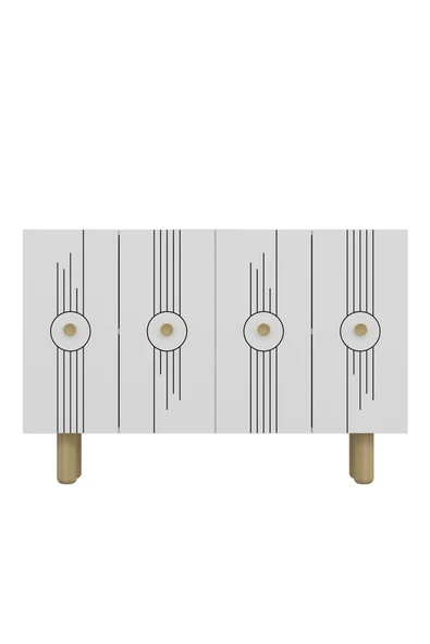 cantek dizayn WOİSECT (KM120) BOHEM KONSOL,ÇOK AMAÇLI DOLAP BEYAZ-BEYAZ - Resim 3