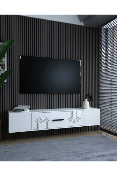 cantek dizayn KODAKL2CT DUVARA MONTAJ TV SEHPASI BEYAZ-BEYAZ - Resim 2