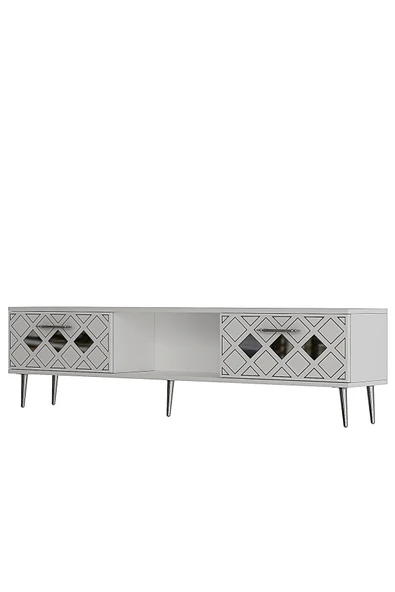 cantek dizayn DOMECT TV SEHPASI BEYAZ-GÜMÜŞ - 4