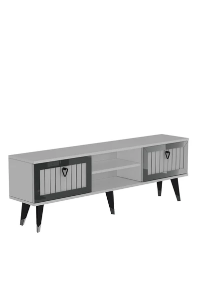 cantek dizayn Lidya Tv Stand Beyaz-gümüş - Resim 6