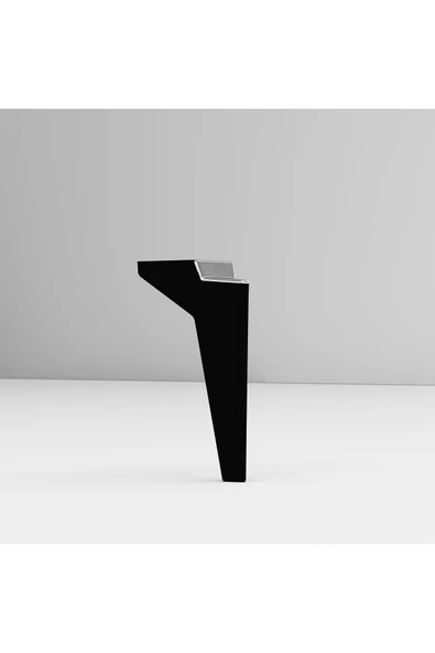 cantek dizayn Elegance 19 Cm Sehpa,tv Ünitesi Mobilya Ayağı ( 5 Adet) Siyah-gümüş - 4