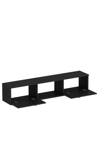 cantek dizayn AREDAMCT DUVARA MONTAJ TV SEHPASI ANTRASİT-ALTIN - 6