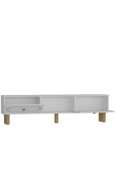 cantek dizayn POLENCT BOHEM KONSOL (KB150), BOHEM TV SEHPASI 2 Lİ SALON TAKIMI BEYAZ-BEYAZ - Resim 3