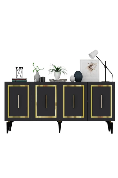 cantek dizayn VANESSA KONSOL ANTRASİT-ALTIN - Resim 7