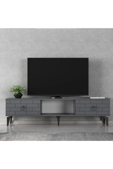 cantek dizayn Varrna Tv Sehpası Alt Modül Antrasit-antrasit