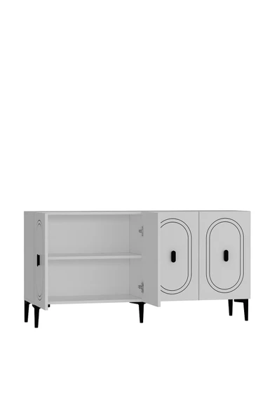 cantek dizayn WENYCT KONSOL (KB150), TV SEHPASI 2 Lİ SALON TAKIMI BEYAZ-BEYAZ - Resim 5