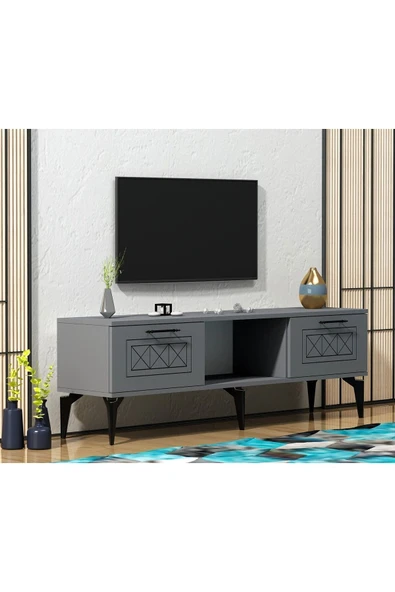 cantek dizayn SHUMENN TV SEHPASI (ALT MODÜL) ANTRASİT-ANTRASİT - 2