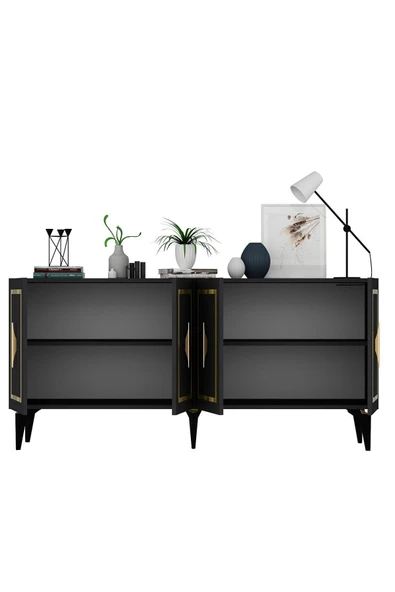 cantek dizayn VANESSA KONSOL ANTRASİT-ALTIN - Resim 5