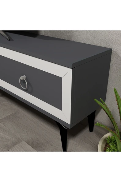 cantek dizayn SELEN TV ÜNİTESİ TAKIMI ANTRASİT-BEYAZ - 3