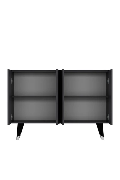 cantek dizayn Quartct (KM120) Konsol , Çok Amaçlı Dolap, Antrasit-gümüş (RAMADA KULP) - 6