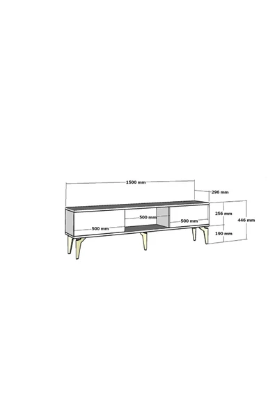 cantek dizayn MADERACT TV SEHPASI ANTRASİT-GÜMÜŞ - Resim 7