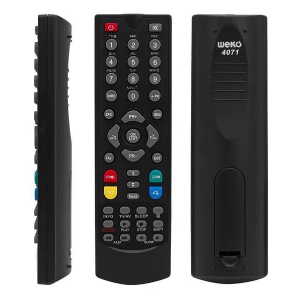 Nextstar 16900-18000-19000 Fta Usb Siyah Uydu Alıcı Kumandası ürün görseli 1