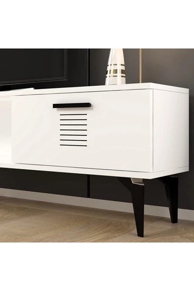 cantek dizayn ASSİMO TV SEHPASI (ALT MODÜL) BEYAZ-BEYAZ - Resim 4