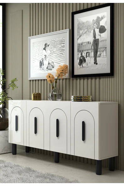 cantek dizayn YOSUNCT (KB150) BOHEM KONSOL BEYAZ-BEYAZ-SİYAH KULP - Resim 3