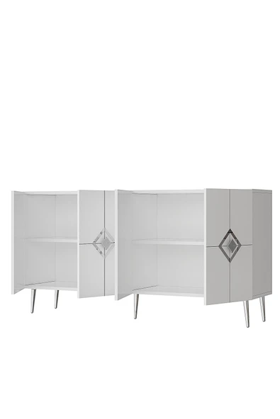 cantek dizayn ROBBERCT (KB150)  KONSOL BEYAZ-GÜMÜŞ - Resim 5