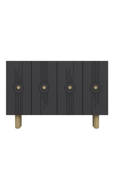 cantek dizayn WOİSECT (KM120) BOHEM KONSOL,ÇOK AMAÇLI DOLAP ANTRASİT-ANTRASİT - Resim 3