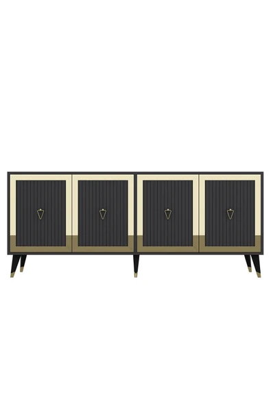 cantek dizayn Bennerct (KX180) Konsol Antrasit-antrasit-altın - Resim 3