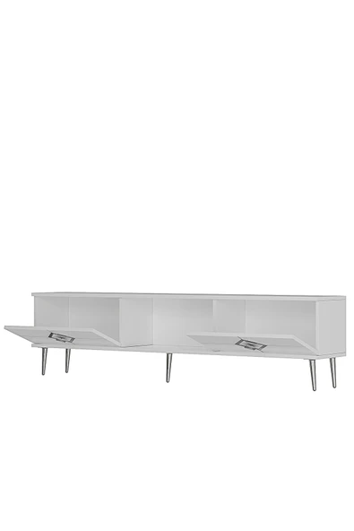 cantek dizayn Robberct Tv Sehpası Beyaz-gümüş - Resim 5